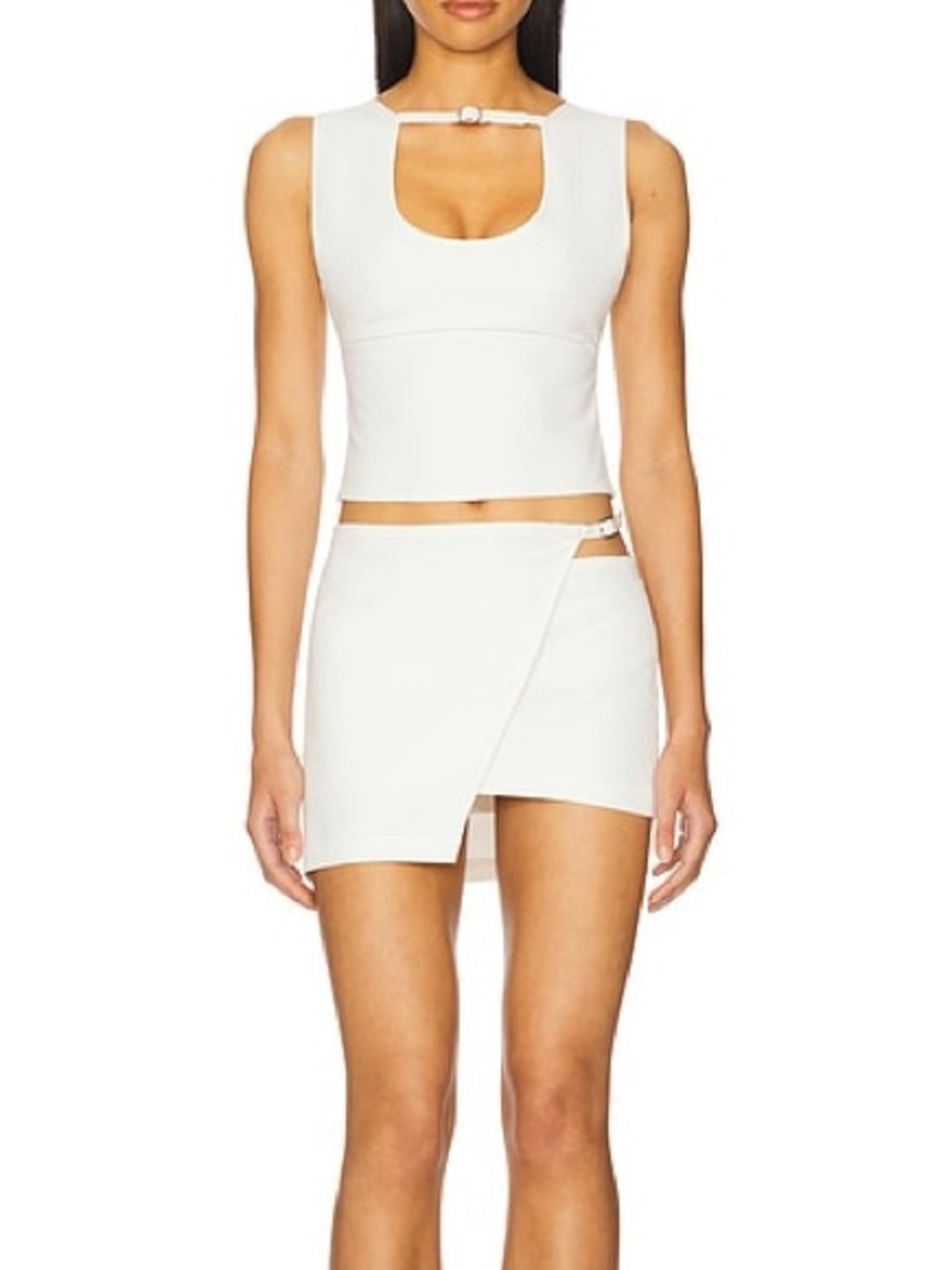 Ow collective white buckle top medium